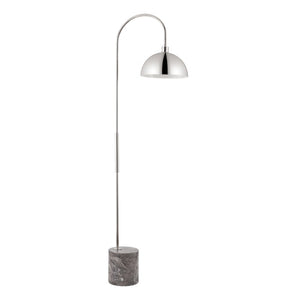 Safavieh Rosabellina 68 Inch Marble Base Floor Lamp with Gold Iron Stem and White Shade Silver / Grey CTL1104B