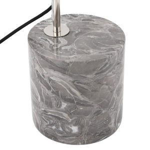 Safavieh Rosabellina 68 Inch Marble Base Floor Lamp with Gold Iron Stem and White Shade Silver / Grey CTL1104B