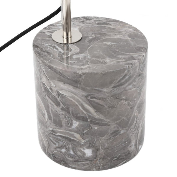 Safavieh Rosabellina 68 Inch Marble Base Floor Lamp with Gold Iron Stem and White Shade Silver / Grey CTL1104B