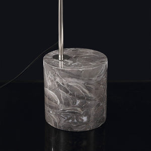 Safavieh Rosabellina 68 Inch Marble Base Floor Lamp with Gold Iron Stem and White Shade Silver / Grey CTL1104B
