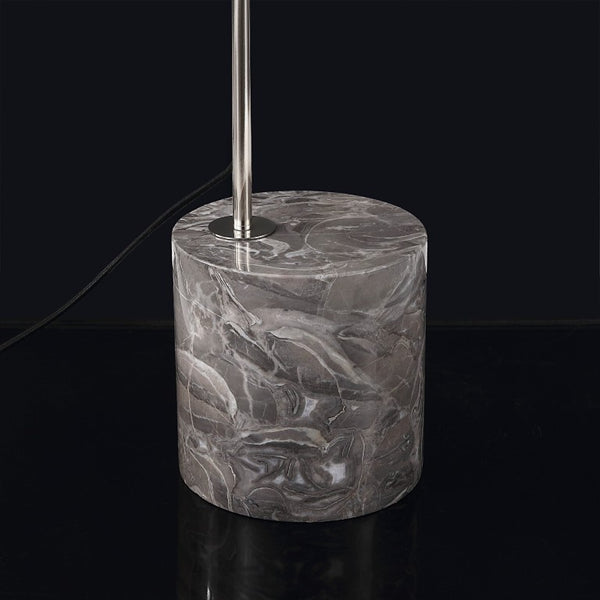 Safavieh Rosabellina 68 Inch Marble Base Floor Lamp with Gold Iron Stem and White Shade Silver / Grey CTL1104B