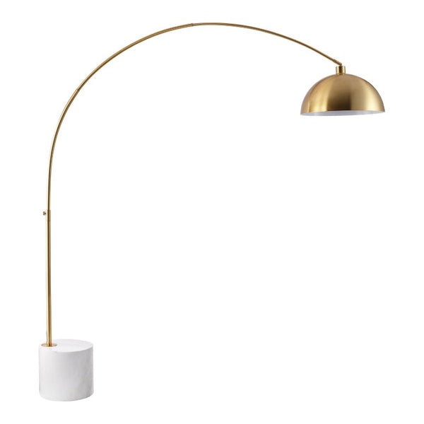 Safavieh Rosabellina 80 Inch Marble Base Floor Lamp with Gold Iron Frame for Modern Living Gold / White CTL1105A