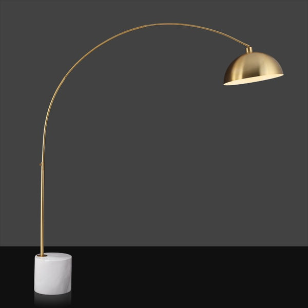 Safavieh Rosabellina 80 Inch Marble Base Floor Lamp with Gold Iron Frame for Modern Living Gold / White CTL1105A