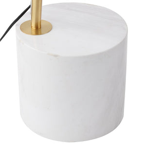 Safavieh Rosabellina 80 Inch Marble Base Floor Lamp with Gold Iron Frame for Modern Living Gold / White CTL1105A