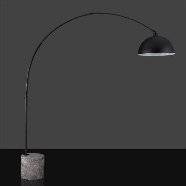 Safavieh Rosabellina 80 Inch Marble Base Floor Lamp with Gold Iron Frame for Modern Living Black / Grey CTL1105B