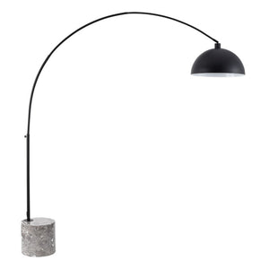 Safavieh Rosabellina 80 Inch Marble Base Floor Lamp with Gold Iron Frame for Modern Living Black / Grey CTL1105B