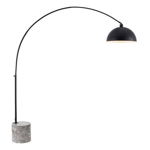 Safavieh Rosabellina 80 Inch Marble Base Floor Lamp with Gold Iron Frame for Modern Living Black / Grey CTL1105B
