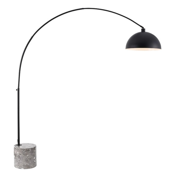 Safavieh Rosabellina 80 Inch Marble Base Floor Lamp with Gold Iron Frame for Modern Living Black / Grey CTL1105B