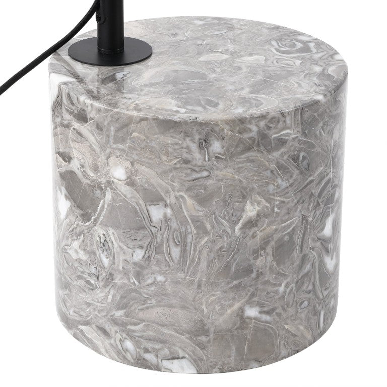 Safavieh Rosabellina 80 Inch Marble Base Floor Lamp with Gold Iron Frame for Modern Living Black / Grey CTL1105B