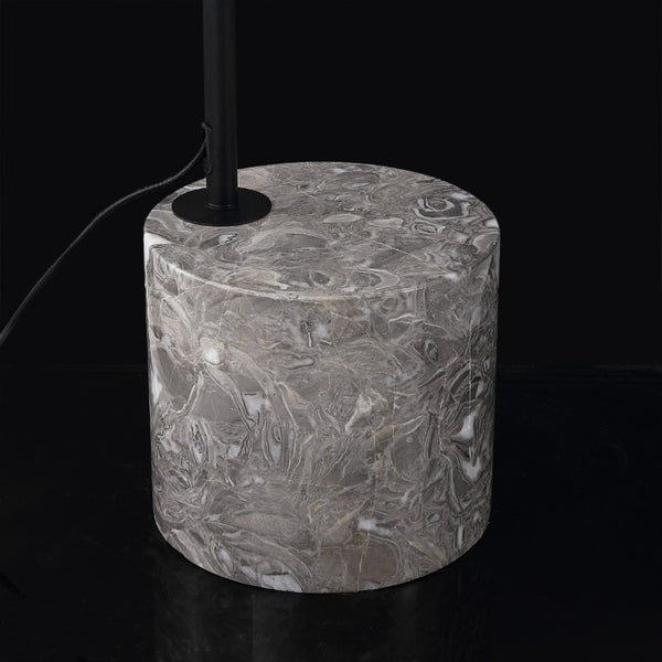 Safavieh Rosabellina 80 Inch Marble Base Floor Lamp with Gold Iron Frame for Modern Living Black / Grey CTL1105B