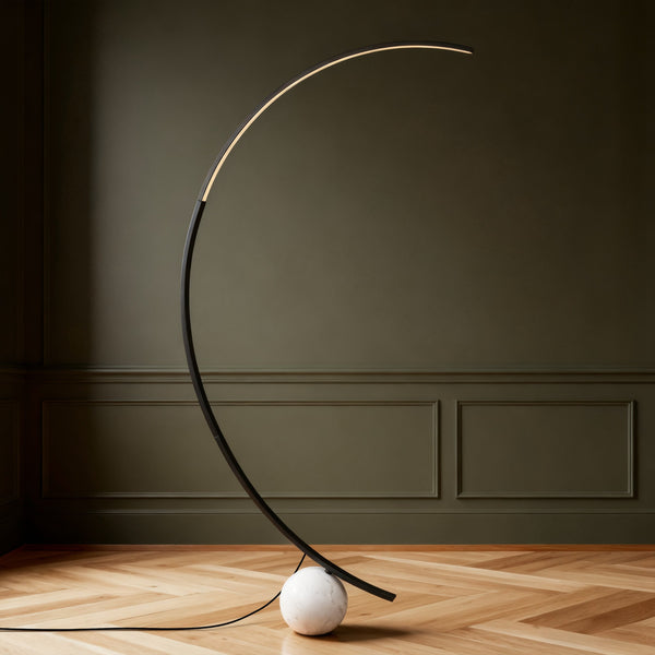 Safavieh Krysandra Marble Base Floor Lamp With Black Iron Stem And Grey Marble – Minimalist Ambient Light CTL1109A