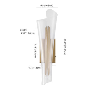 Safavieh Fenric Acrylic Wall Sconce Clear With Gold Accents — Slim Vertical Led-Ready Accent Lighting Fixture CTL1110A