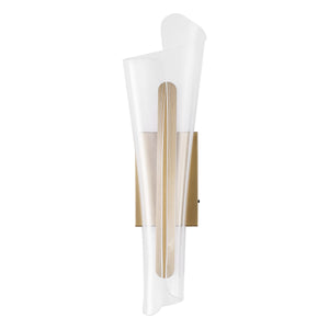 Safavieh Fenric Acrylic Wall Sconce Clear With Gold Accents — Slim Vertical Led-Ready Accent Lighting Fixture CTL1110A
