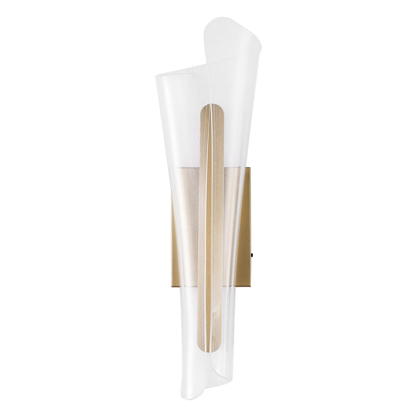 Safavieh Fenric Acrylic Wall Sconce Clear With Gold Accents — Slim Vertical Led-Ready Accent Lighting Fixture CTL1110A