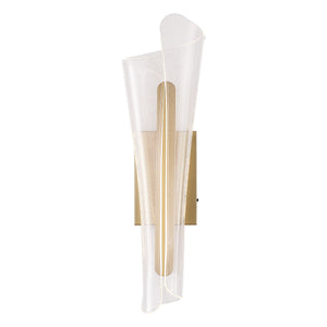 Safavieh Fenric Acrylic Wall Sconce Clear With Gold Accents — Slim Vertical Led-Ready Accent Lighting Fixture CTL1110A