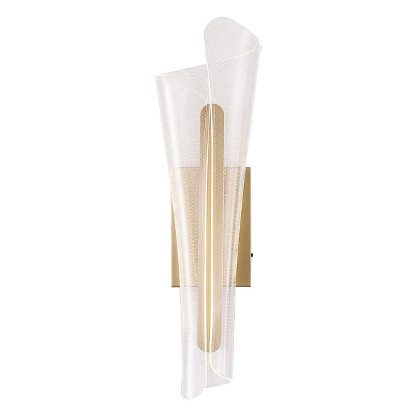 Safavieh Fenric Acrylic Wall Sconce Clear With Gold Accents — Slim Vertical Led-Ready Accent Lighting Fixture CTL1110A