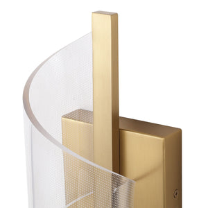 Safavieh Leighton Acrylic Wall Sconce With Clear Acrylic Diffuser And Gold Accents For Warm Ambient Glow CTL1111A