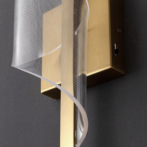 Safavieh Leighton Acrylic Wall Sconce With Clear Acrylic Diffuser And Gold Accents For Warm Ambient Glow CTL1111A