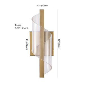 Safavieh Leighton Acrylic Wall Sconce With Clear Acrylic Diffuser And Gold Accents For Warm Ambient Glow CTL1111A