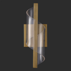 Safavieh Leighton Acrylic Wall Sconce With Clear Acrylic Diffuser And Gold Accents For Warm Ambient Glow CTL1111A