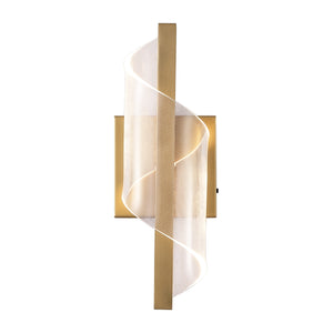 Safavieh Leighton Acrylic Wall Sconce With Clear Acrylic Diffuser And Gold Accents For Warm Ambient Glow CTL1111A