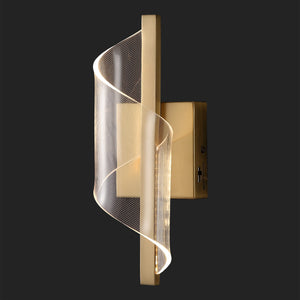 Safavieh Leighton Acrylic Wall Sconce With Clear Acrylic Diffuser And Gold Accents For Warm Ambient Glow CTL1111A