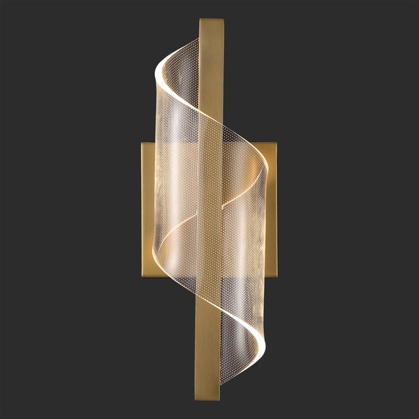 Safavieh Leighton Acrylic Wall Sconce With Clear Acrylic Diffuser And Gold Accents For Warm Ambient Glow CTL1111A