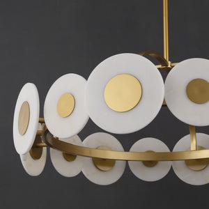 Safavieh Keith Metal Chandelier In Gold & White — Sculptural Polyresin Accents, Iron Frame, Warm Ambient Glow CTL1116A