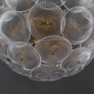 Safavieh Alberta Geometric Iron Chandelier with Clear Glass Panels and Warm Gold Finish CTL1117A