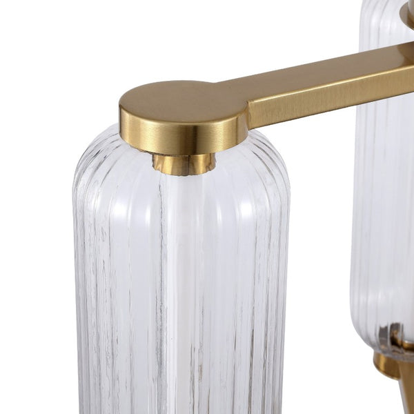 Safavieh Cyndy Square Iron and Glass Chandelier Gold Geometric Ceiling Light for Dining Rooms CTL1118A