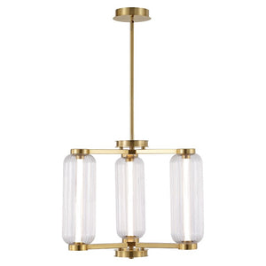 Safavieh Cyndy Square Iron and Glass Chandelier Gold Geometric Ceiling Light for Dining Rooms CTL1118A