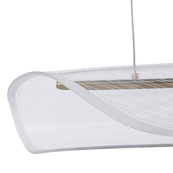 Safavieh Fenric Acrylic Linear Pendant With Clear Acrylic Diffuser And Warm Gold Finish For Modern Spaces CTL1120A