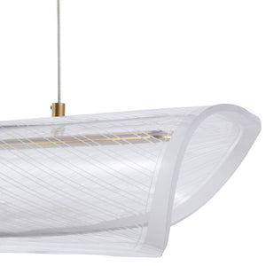 Safavieh Fenric Acrylic Linear Pendant With Clear Acrylic Diffuser And Warm Gold Finish For Modern Spaces CTL1120A