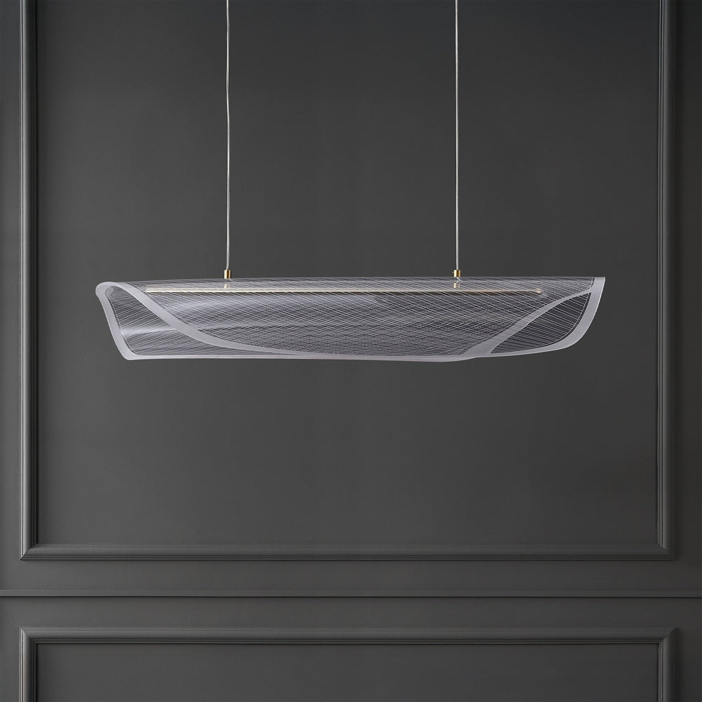 Safavieh Fenric Acrylic Linear Pendant With Clear Acrylic Diffuser And Warm Gold Finish For Modern Spaces CTL1120A