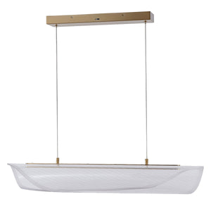 Safavieh Fenric Acrylic Linear Pendant With Clear Acrylic Diffuser And Warm Gold Finish For Modern Spaces CTL1120A