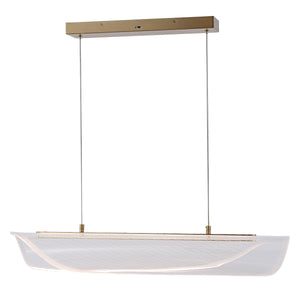 Safavieh Fenric Acrylic Linear Pendant With Clear Acrylic Diffuser And Warm Gold Finish For Modern Spaces CTL1120A