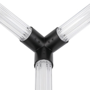 Safavieh Sheila Cube Pendant Light Clear Acrylic Matte Black Frame for Dining or Kitchen CTL1123A