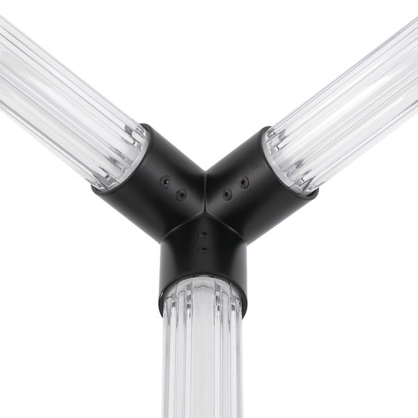 Safavieh Sheila Cube Pendant Light Clear Acrylic Matte Black Frame for Dining or Kitchen CTL1123A