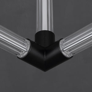 Safavieh Sheila Cube Pendant Light Clear Acrylic Matte Black Frame for Dining or Kitchen CTL1123A