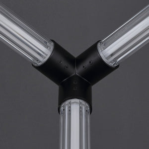 Safavieh Sheila Cube Pendant Light Clear Acrylic Matte Black Frame for Dining or Kitchen CTL1123A
