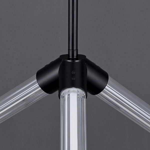 Safavieh Sheila Cube Pendant Light Clear Acrylic Matte Black Frame for Dining or Kitchen CTL1123A