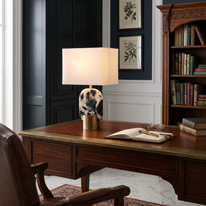 Safavieh Tarastella Genuine Marble Base Table Lamp with Metal Frame for Modern Interiors CTL1125A