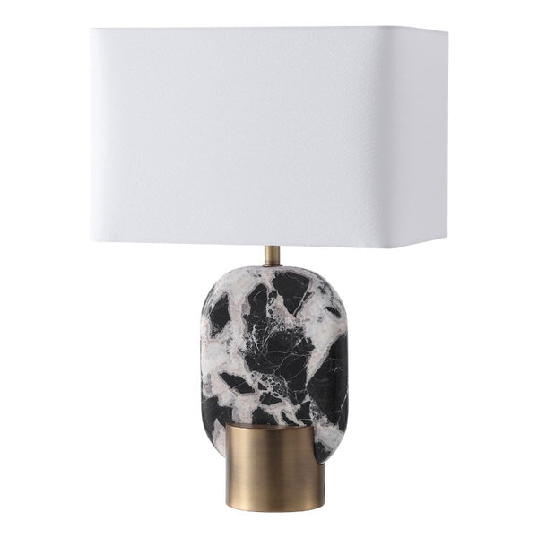 Safavieh Tarastella Genuine Marble Base Table Lamp with Metal Frame for Modern Interiors CTL1125A