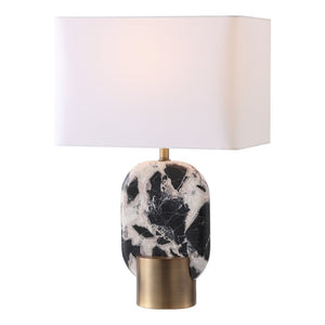 Safavieh Tarastella Genuine Marble Base Table Lamp with Metal Frame for Modern Interiors CTL1125A