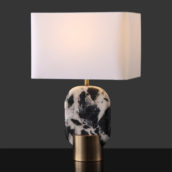 Safavieh Tarastella Genuine Marble Base Table Lamp with Metal Frame for Modern Interiors CTL1125A