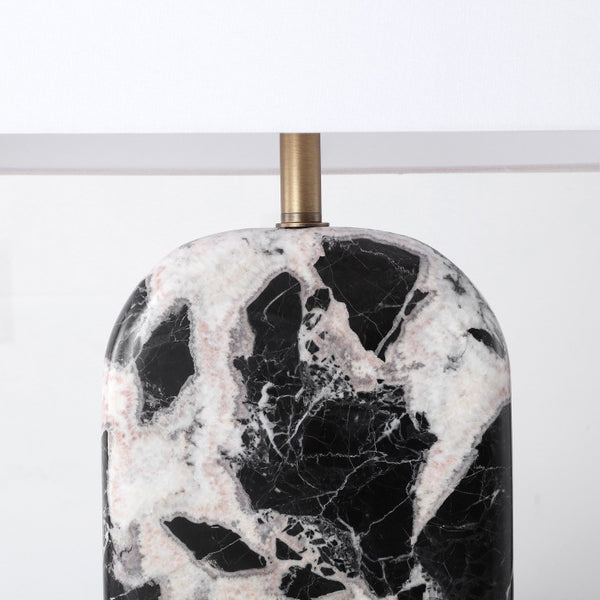 Safavieh Tarastella Genuine Marble Base Table Lamp with Metal Frame for Modern Interiors CTL1125A