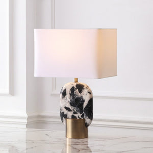 Safavieh Tarastella Genuine Marble Base Table Lamp with Metal Frame for Modern Interiors CTL1125A