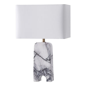 Safavieh Waverli Veined Marble Table Lamp with Square Base for Bedroom or Living Room CTL1126A