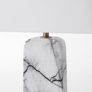 Safavieh Waverli Veined Marble Table Lamp with Square Base for Bedroom or Living Room CTL1126A