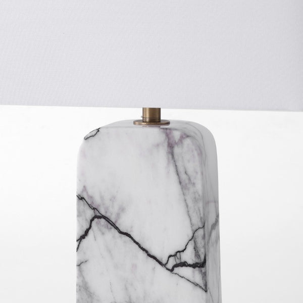 Safavieh Waverli Veined Marble Table Lamp with Square Base for Bedroom or Living Room CTL1126A